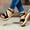 Black, variant on EQWLJWE Strappy Sandals for Women's Platform Sandals Casual Summer Comfortable Soft Sole High Heeled Wedges with Adjustable Buckle Streetwear