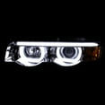 thumbnail image 5 of Spec-D Tuning Chrome LED Dual Halo Projector Headlights Compatible with 1995-2001 BMW E38 7-Series, Left + Right Pair Headlamps Assembly, 5 of 7
