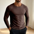 thumbnail image 5 of Hvogkswy Compression Shirt Men, Crew Neck Dry Workout Base Layer Undershirt Thin Stretchy Slim Comfy Long Sleeve Tops, 5 of 8