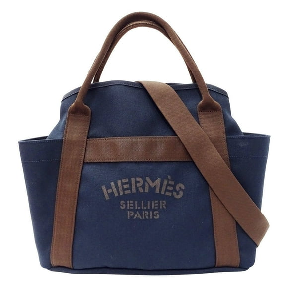 Pre-Owned Hermes Hermès 2-way canvas handbag/shoulder bag in the Sac de Pansage... (Good)