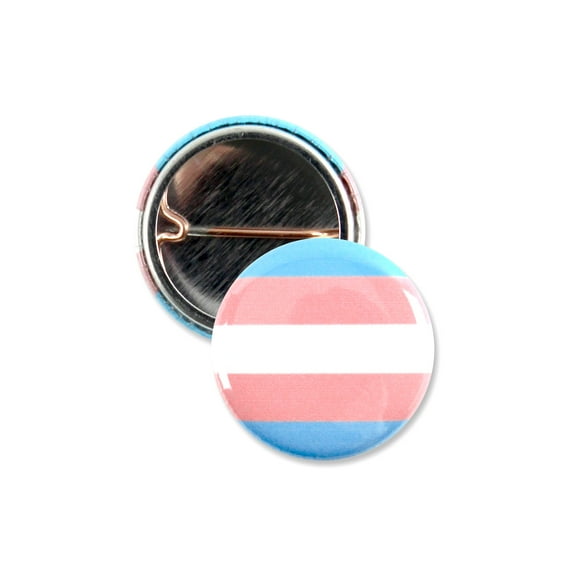500 Pack - LGBTQ  Transgender Pride Flag Pinback Buttons - 1 Inch