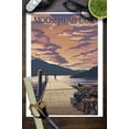 thumbnail image 3 of Moosehead Lake, Maine, Dock and Sunset Scene (9x12 Wall Art Print, Home Decor), 3 of 3
