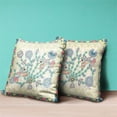 thumbnail image 3 of Amrita Sen Designs  16 x 16 in. Pond Peacock Suede Zippered Pillow with Insert - Multi Color, 3 of 8