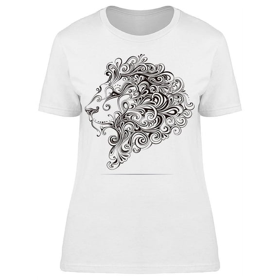 Head Of A Lion Ornament T-Shirt Women -Image by Shutterstock, Female XX-Large