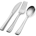 300 Piece Plastic Silverware Set Disposable Cutlery Set Silver