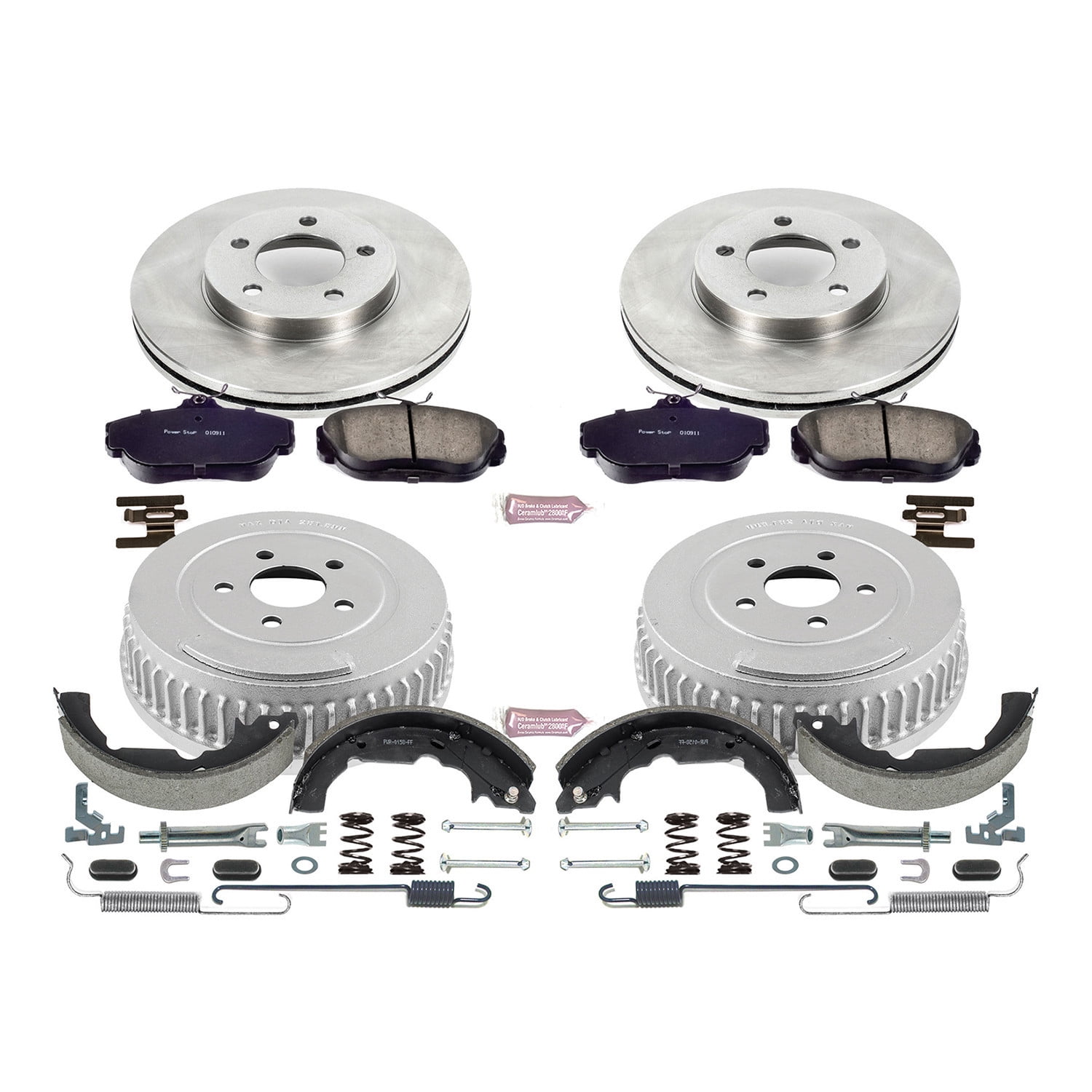 Power Stop Front and Rear Stock Replacement Drum and Shoe Kit KOE15129DK