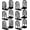 Tree and Flower, variant on 6 Pairs Decorative Book Ends Metal Bookends for Shelves Black Metal Heavy Duty Book Ends Holder Supports Stoppers for Home Office School, 6.9x4.9x3.5”(Geometrical)