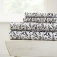 thumbnail image 1 of Linen Market 4 Piece Sheet Set Patterned, King, Burst of Vines Navy, 1 of 5