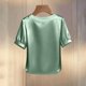 thumbnail image 5 of Eres Más Que una Camisa de Puntuación de Prueba Casual de Color Sólido Cuello Redondo de Manga Corta para la Moda de Verano, 5 of 8