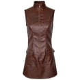thumbnail image 6 of Wowcloth Women's Sleeveless Leather Dress, Solid Color for Casual and Party Wear, 6 of 7