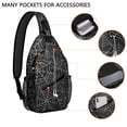 thumbnail image 2 of Sling Backpack,Halloween Spider Webs Sling Bag with Water Bottle Holder,Waterproof Sling Bag for Men/Women with Headphone Jack for Hiking,Travel, 2 of 6