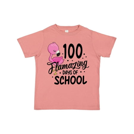 

Inktastic 100 Flamazing Days of School with Cute Flamingo Gift Toddler Boy or Toddler Girl T-Shirt