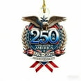 thumbnail image 6 of USA 250th Anniversary Decorative Pendant, 250 Year Anniversary Memorabilia Acrylic 2D Ornament, Patriotic Decoration for Home Christmas Tree Decor, Gift for History Enthusiasts, Collectors, Friends, 6 of 6