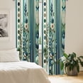 thumbnail image 4 of Ambesonne Bohemian Curtains 2 Panel Set, Hexagons Botany Cold Tones, Pair of - 28" x 84", Teal Green and Sea Blue, 4 of 4