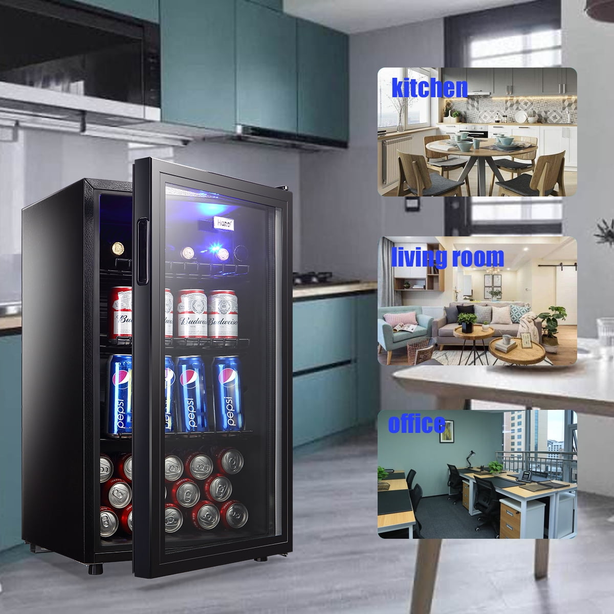 Lowestbest 29" 120 Can Beverage Cooler, Removable Shelves