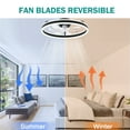 thumbnail image 5 of Oaks Aura Enclosed Low Profile Ceiling Fan with Lights Remote Control APP Bladeless Flush Mount Dimmable Lighting, 5 of 9