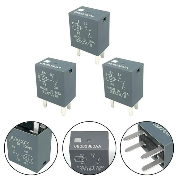 For Dodge For Jeep For Chrysler Compatible Electrical Relays Set of Three Units