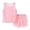 Pink, variant on Summer Outfits for Toddler Boys Children's Quick Drying Vest Top and Shorts Two Piece Outfit Sets Size 18-24 Months ,Green
