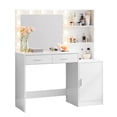 thumbnail image 6 of Vanity Desk with Stool, Makeup Table with Lighted Mirror, 3 Color Lighting Modes, Brightness Adjustable, Dressing Table with Drawers, Vanity Table Set for Women, Girls, 6 of 6