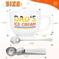thumbnail image 6 of Modwnfy Dad Gifts, Gifts for Dad, Dad's Ice Cream Bowl Scoop Shovel Spoon Set, Dad Gifts for Fathers Day from Daughter Son, Dad Birthday Fathers Day Christmas Gift, 16 Oz White, 6 of 7