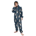 thumbnail image 5 of Black King Charles Dog Pattern One Piece Pajamas Soft Jumpsuit Cozy Sleep and Play Romper Zipper and Pockets 13Y-14Y, 5 of 8