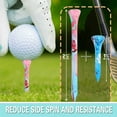 thumbnail image 3 of Golf Tees Multiple Colors Mixed Size Package, 100pcs Professional Bamboo/Wood Golf Tees, Size 3-1/4", 2-3/4" & 1-1/2" Reduce Friction and Resistance Coloured Pattern 2-3/4"+1-1/2", 3 of 5