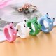 thumbnail image 2 of Juego de 4 anillos de rana para mujer, lindos anillos de resina acrílica para adolescentes y niñas, anillos acrílicos 3D, joyería estética Y2K, anillo divertido de moda, 2 of 5