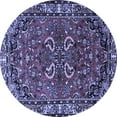 thumbnail image 1 of Ahgly Company Indoor Round Persian Blue Traditional Area Rugs, 3' Round, 1 of 4