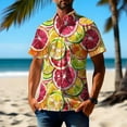 thumbnail image 2 of ZCFZJW Summer Men's Hawaiian Shirt Big and Tall Regular Fit Short Sleeve Floral Print Button Down Shirts Tropical Vacation Beach Shirts Tops Multicolor#10 XXXXL, 2 of 5
