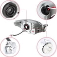 thumbnail image 4 of EPOTOOR For 2007-2011 Toyota Yaris Headlight Left Right Pair Set Headlamp Black Housing, 4 of 7