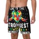 thumbnail image 1 of Balery I Love With Autism Bañador para hombre, shorts de playa de secado rápido con entrepierna y forro de compresión-XX-Large, 1 of 6
