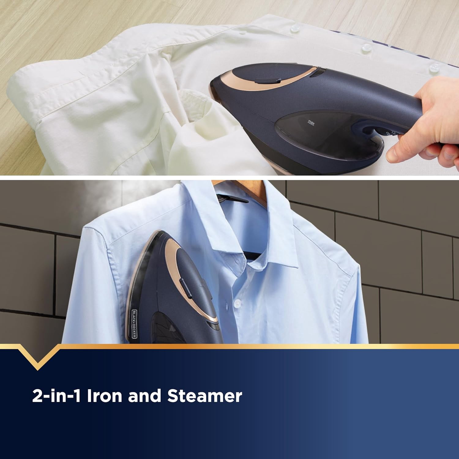Press & Steam 2-in-1 Iron and Steamer
