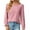 Pink-30, variant on Perfectbot Womens Fashion Tops Ruffle Long Sleeves Round Neck Elegant Blouse Formal Bussiness Outfits Shirts