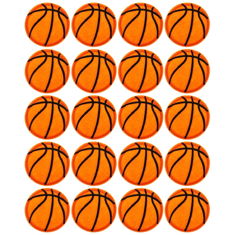 20pcs Multipurpose Sewing Patches Basketball Designed Clothes Patches  Clothing Decors (Orange)
