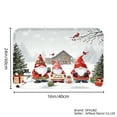 thumbnail image 3 of SPXUBZ Non-slip Flannel Floor Mat Christmas Gnomes Snow Scene for Bathroom Kitchen Bedroom Decor 16x24 inch, 3 of 4