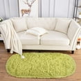 thumbnail image 2 of YJ.GWL Soft Area Rug Fluffy Carpets Plush Rugs for Living Room Bedroom Kids Room Mat,2.6'x5.3',Green, 2 of 7