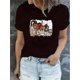 thumbnail image 1 of Camiseta Clásica de Verano para MujerSimple Four Girls Pattern Women'S Fashion Trend Round Neck Short Sleeve, Simple Casual Sports T-Shirt, Holiday Comfortable Summer Tops Women'S ClothingFather's D, 1 of 6