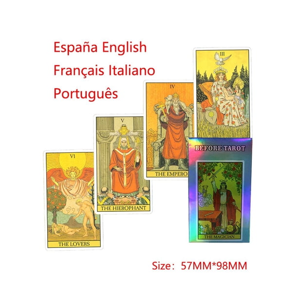 Las cartas del Tarot antes. Juego de mesa Fate para principiantes, cartas de tarot francesas para fiesta familiar Fivean unisex