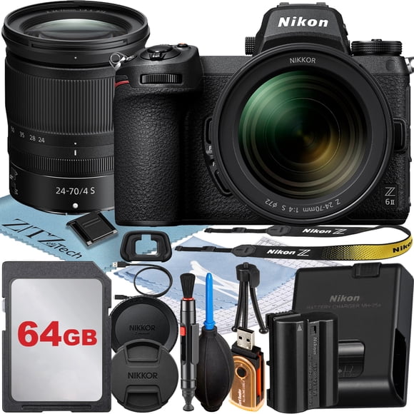 Nikon Z6 II Mirrorless Camera with NIKKOR Z 24-70mm f/4 S Lens + 64GB Memory Card + ZeeTech Accessory Bundle