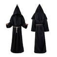 thumbnail image 3 of Disfraz medieval versátil Minnieouse para mujeres y hombres Renacimientos Monje Sacerdote Ropa Capa Túnica Disfraces blanco SG, 3 of 6