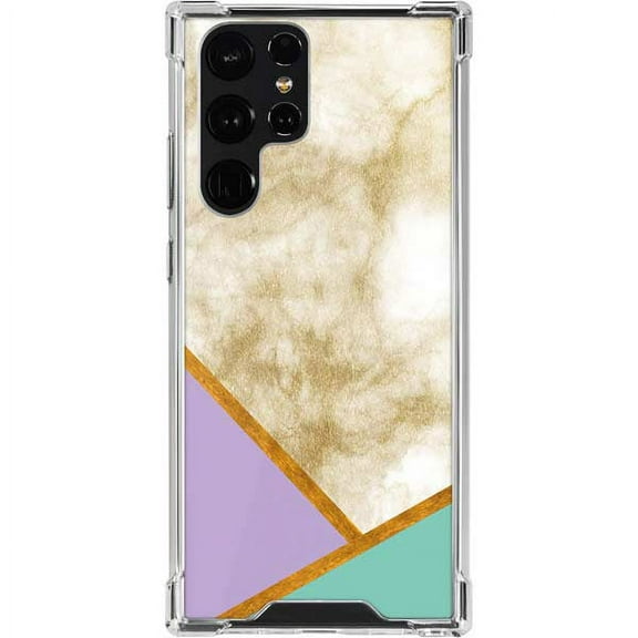 Skinit Marble Angled Marble Galaxy S22 Ultra Clear Case