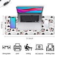 thumbnail image 5 of Long Mouse Pads for Desk,White Cow Cloud Pattern Desk Mats on Top Of Desks, Desk Mouse Pad Extra Large with 3mm Non-Slip Base and Stitched Edge for Gaming,Office,Work,Home 31.5"x11.8", 5 of 6