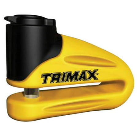 Trimax T665LY Yellow Hardened Metal Disc Lock 10mm (Best Disc Lock For Insurance)