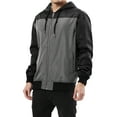 thumbnail image 4 of Ma Croix Mens Windbreaker Jacket Two Tone Lightweight Slim Fit Zip Up Hoodie, 4 of 8