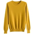 thumbnail image 4 of Arlun Sweaters for Women Casual Soft Comfort Fall Winter Casual Crewneck Pullover Tops Dressy Long Sleeve Trendy Warm Solid Color Base Layer Sweater Yellow One Size, 4 of 4