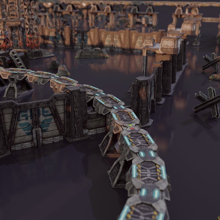 TinkerTurf Sci-Fi Terrain: Perimeter Gate Set - Modular Guard Towers, Easy Assembly, Full Color