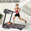 Folding electric treadmill1000W treadmill running machine Electric Motorized Power Running Jogging Machine 110V with LED display screen