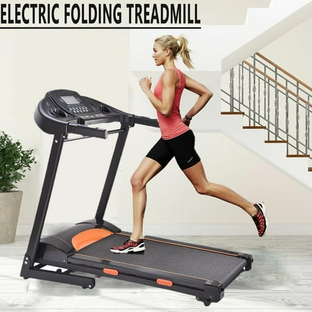 Folding electric treadmill1000W treadmill running machine Electric Motorized Power Running Jogging Machine 110V with LED display screen