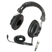 Califone 3068AV Switchable Stereo/Mono Over-Ear Headphones, 3.5mm with 1/4 inch Adapter Plug, Black, Each