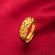 thumbnail image 3 of Anillo de latón chapado en oro con moneda europea brillante para hombres y mujeres Anillo de pareja chapado en oro portátil para pareja Joyería de oro y arena vietnamita, 3 of 5
